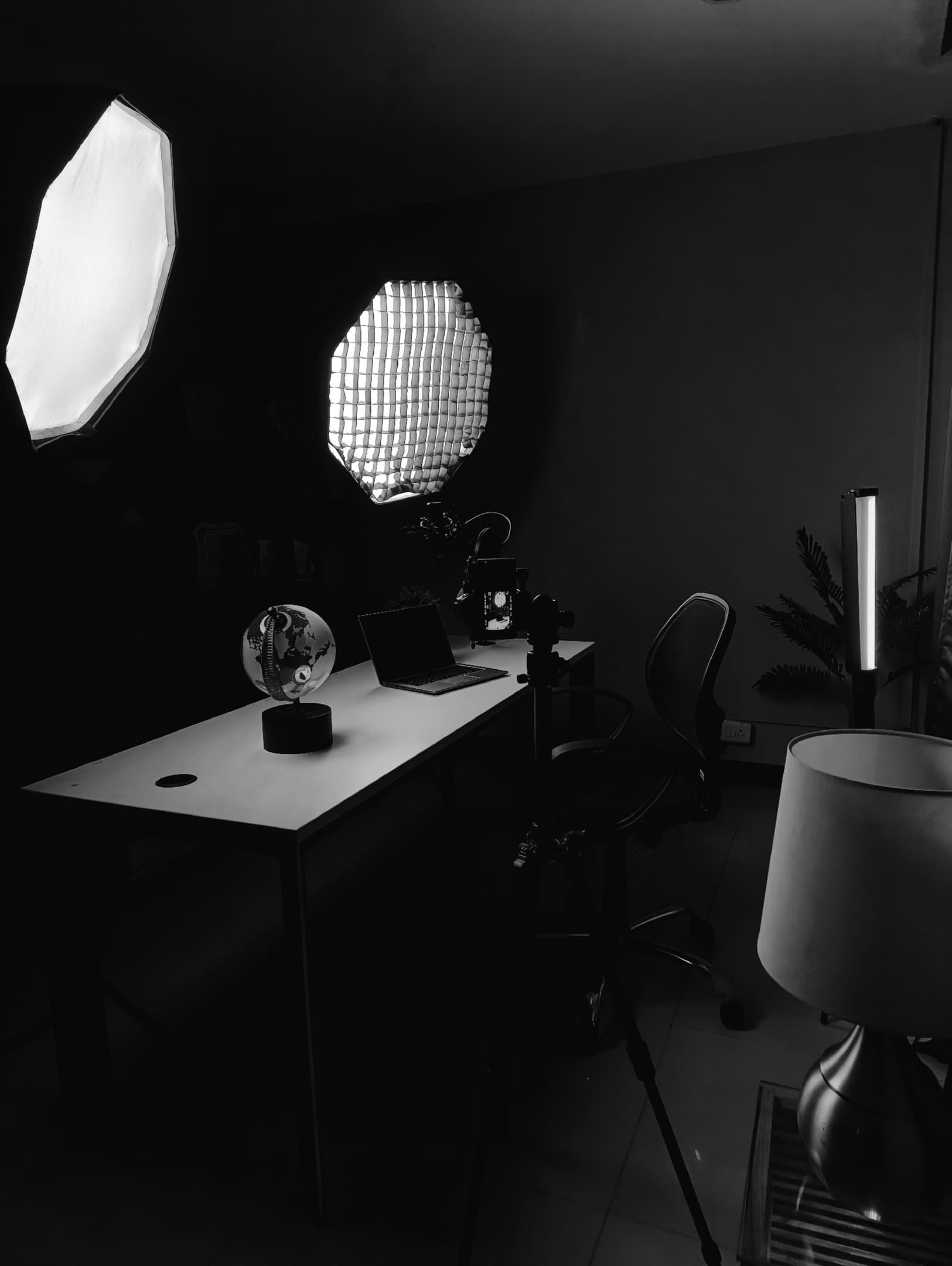 Branding Videos - Studio dark setup with ring light